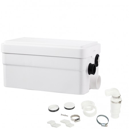 Pompe De Relevage Eaux Usées BSF-H550-N3 – Pour Cuisine, Salle De Bain, Lave-linge, Jusqu’à 75-90°C | 550W, 2 Entrées 40mm, Filtre à Charbon